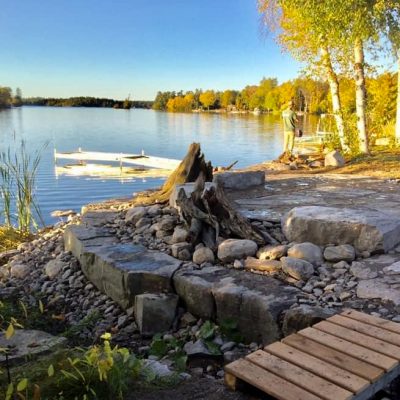 Lakeshore Naturalized Landscapes with Limestone