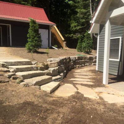 Armour Stone Retaining Walls & Steps